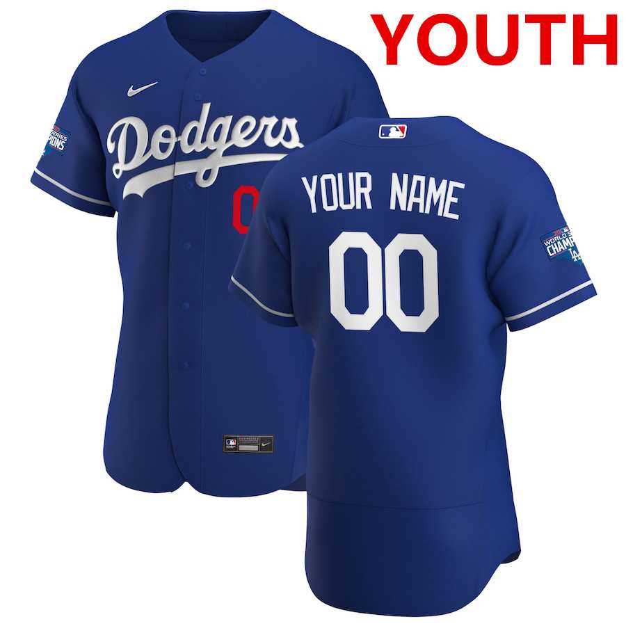 Youth Customized Dodgers nike royal alternate 2020 world series champions player mlb jersey,We sell and wholesale Youth Customized Dodgers nike royal alternate 2020 world series champions player mlb jersey on line form chian!
